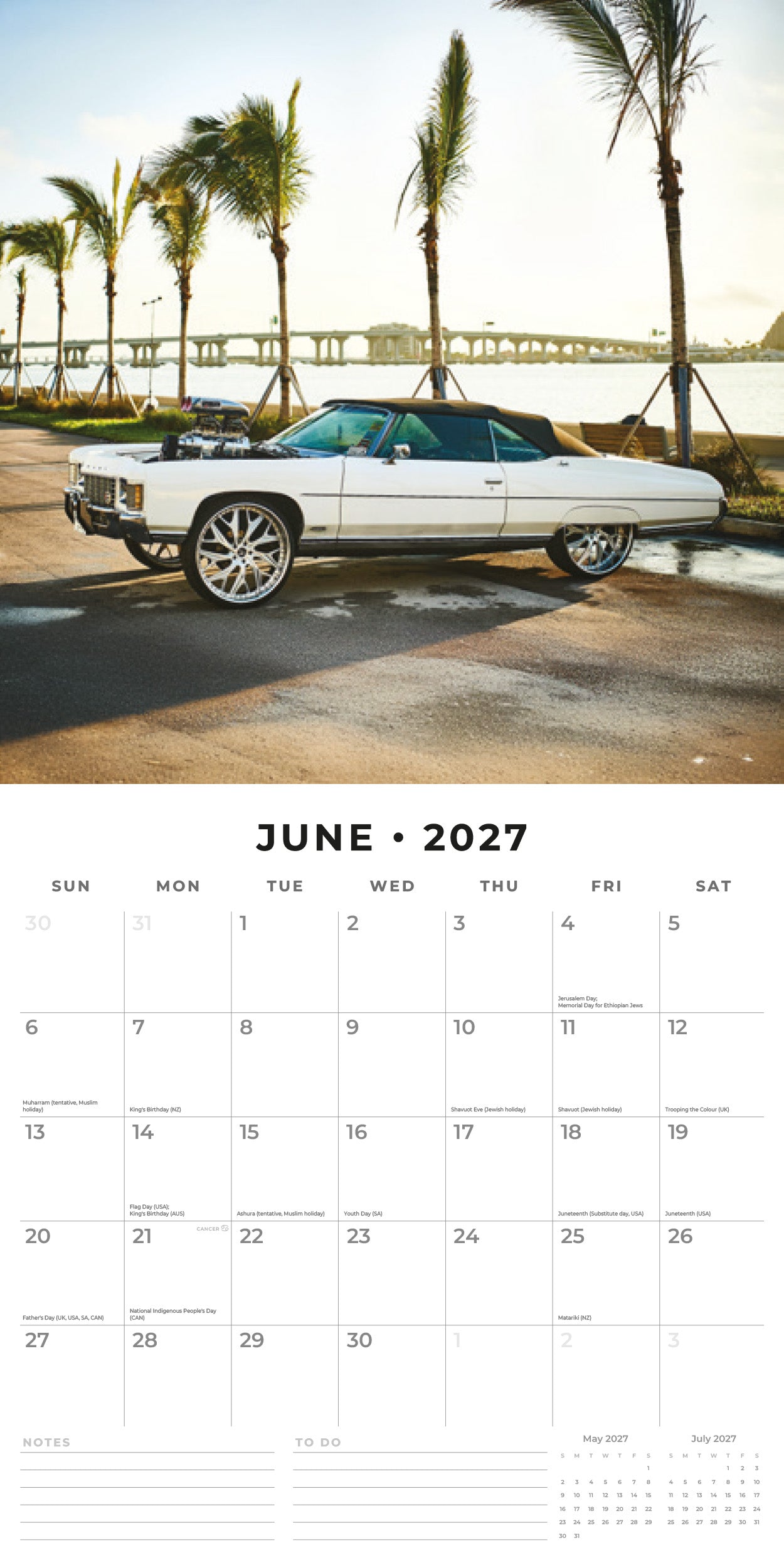 Red Robin 2027 Custom Cars Monthly Wall Calendar | 12" x 12"
