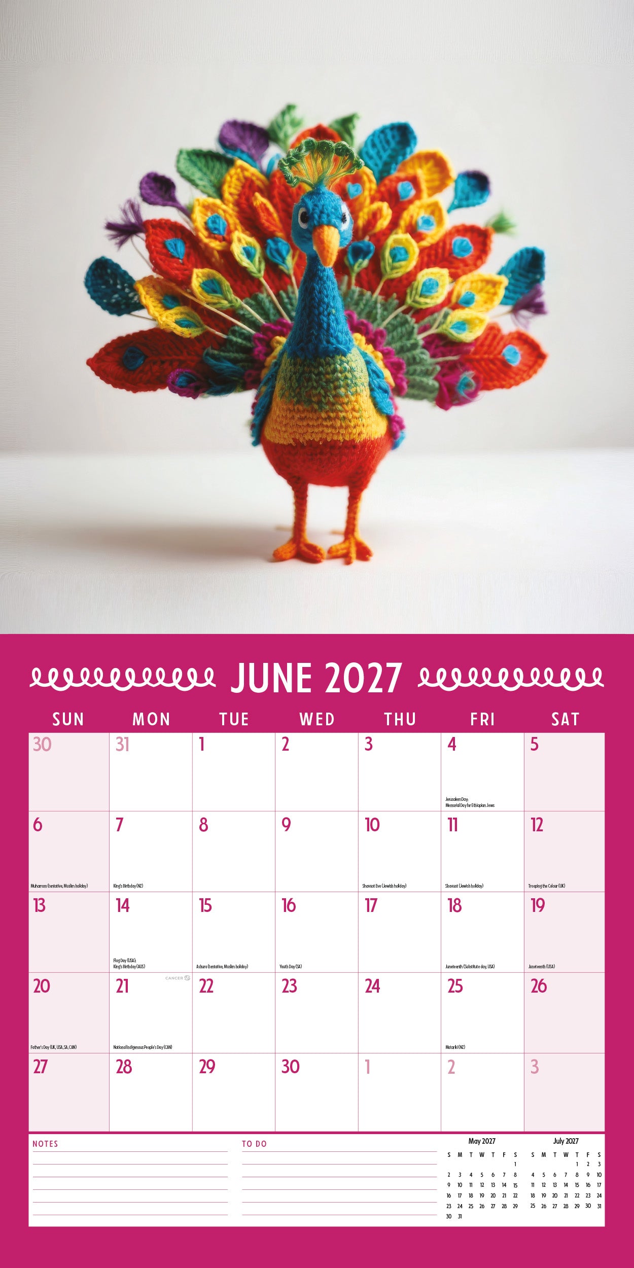 Red Robin 2027 Woolly Wisdom - Brilliantly Brave Wall Calendar | 12" x 12"