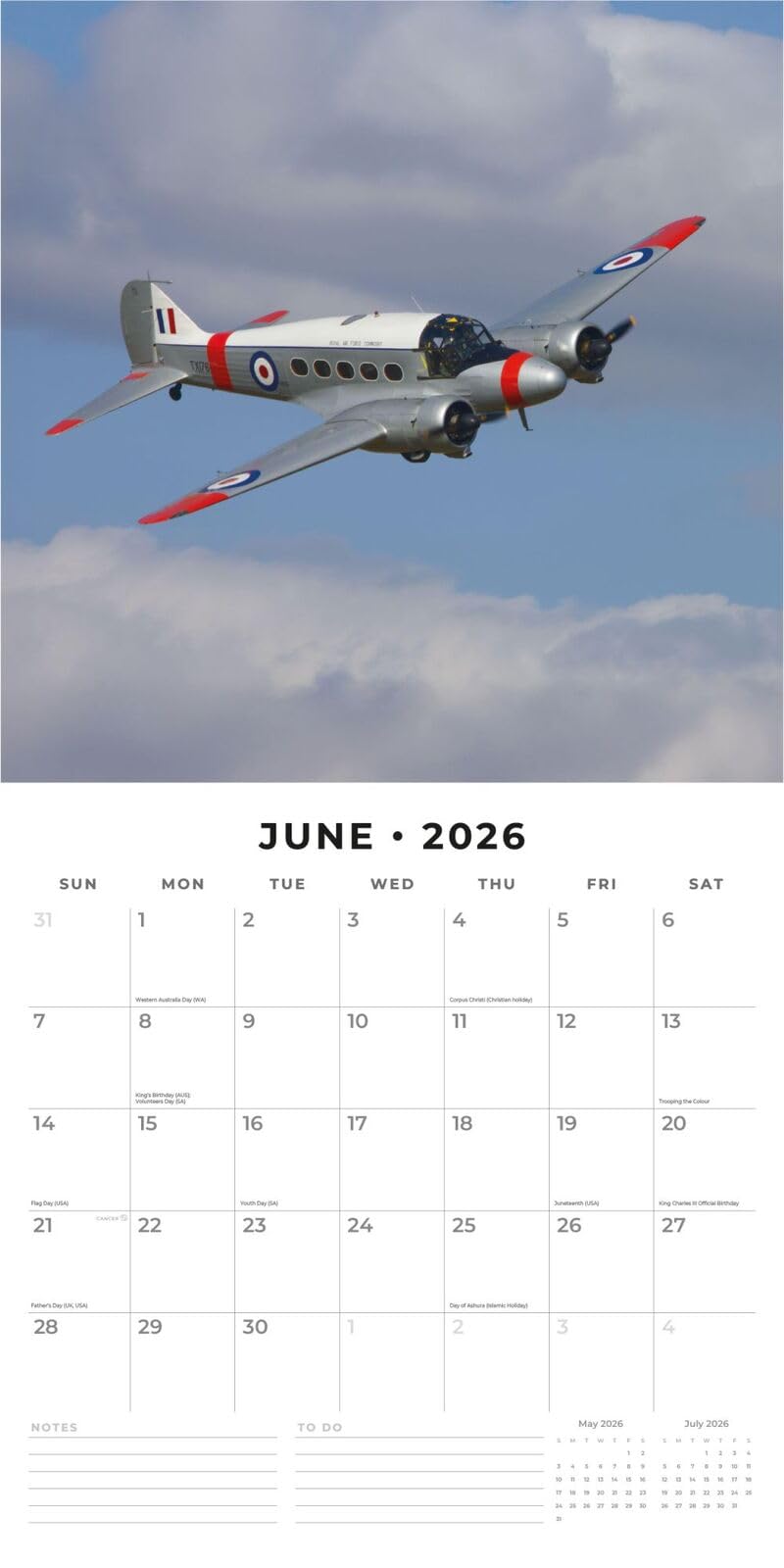 Red Robin 2027 Tractors Monthly Wall Calendar | 12" x 12"