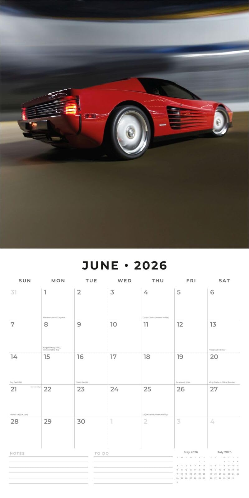 Red Robin 2027 Tractors Monthly Wall Calendar | 12" x 12"