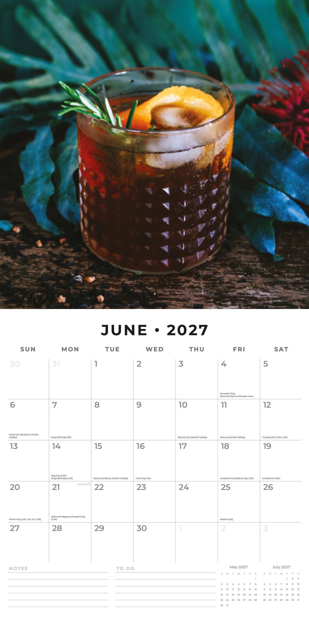 Red Robin 2027 Zen Monthly Wall Calendar | 12" x 12"