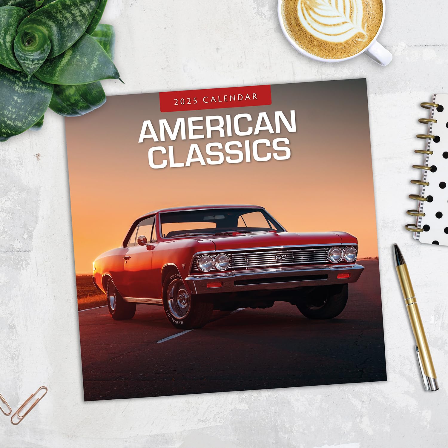 Red Robin 2025 American Classics Monthly Wall Calendar | 12" x 24" Open | Premium Thick & Sturdy Paper | Hangable 12 Month Calendar | Plastic Free | 4 Month Transition Page for 2024