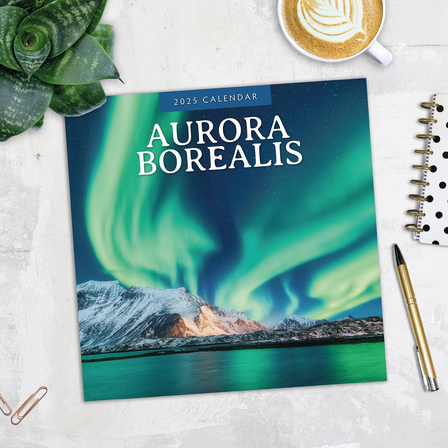 Red Robin 2025 Aurora Boraellis - Northern lights Monthly Wall Calendar | 12" x 24" Open | Premium Thick & Sturdy Paper | Hangable 12 Month Calendar | Plastic Free | 4 Month Transition Page for 2024