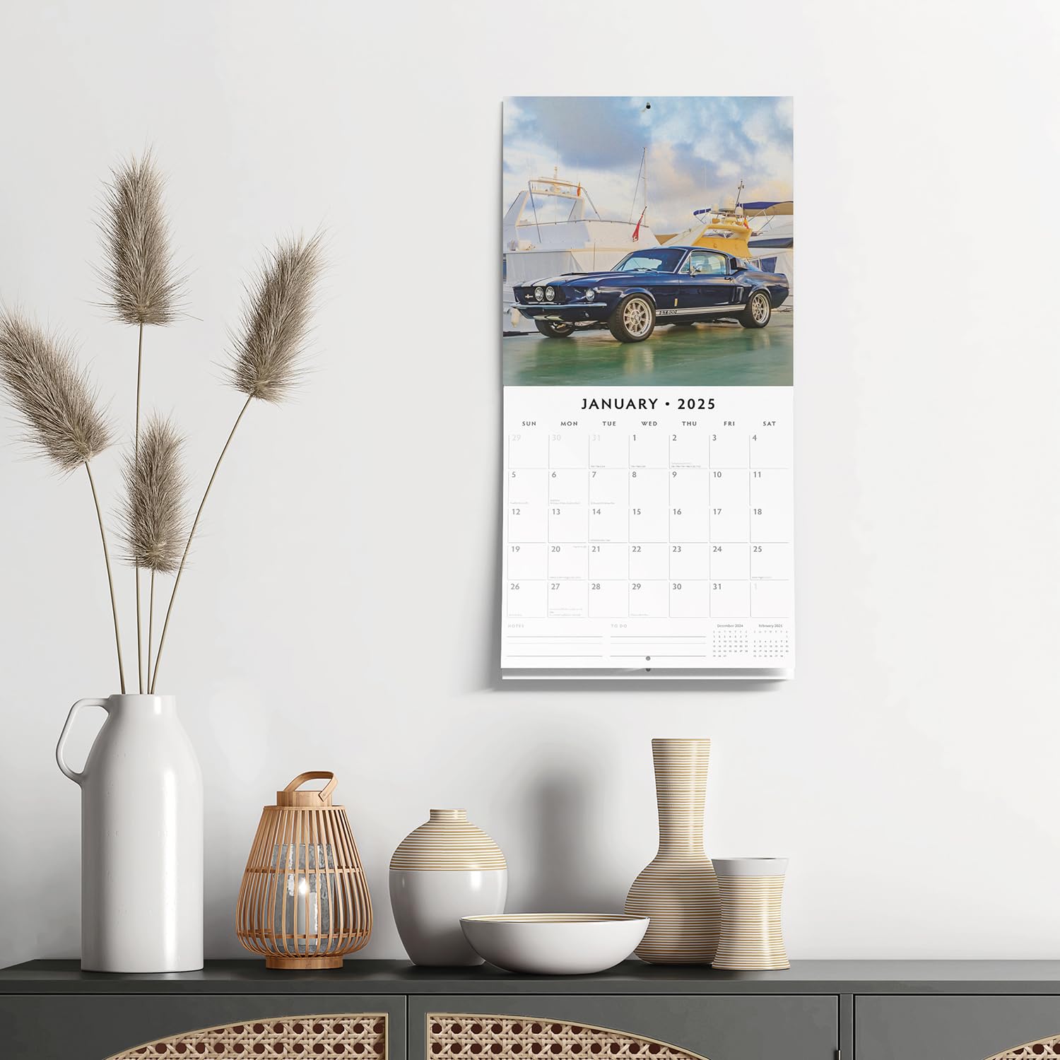 Red Robin 2025 American Classics Monthly Wall Calendar | 12" x 24" Open | Premium Thick & Sturdy Paper | Hangable 12 Month Calendar | Plastic Free | 4 Month Transition Page for 2024