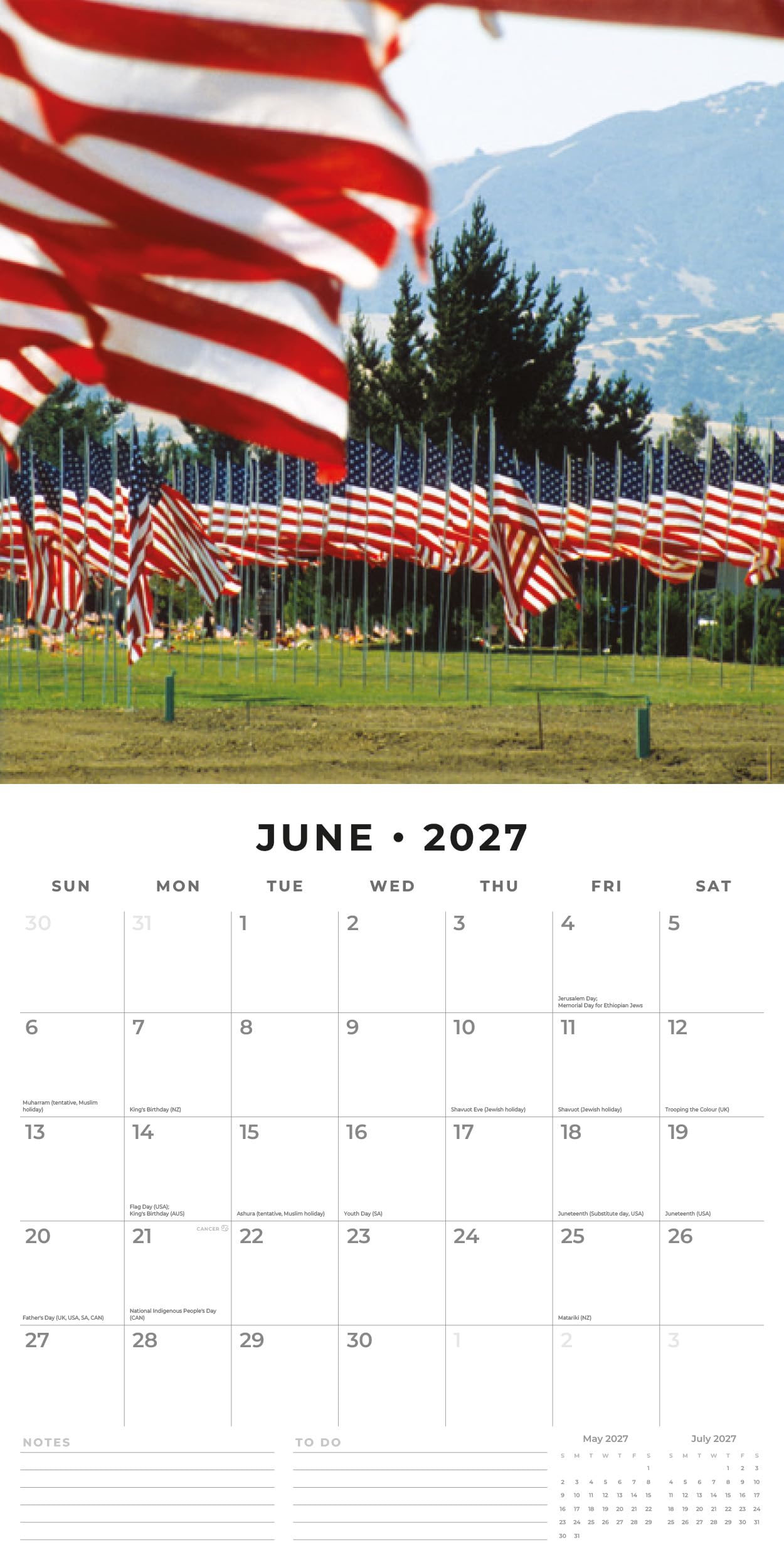 Red Robin 2027 Zen Monthly Wall Calendar | 12" x 12"