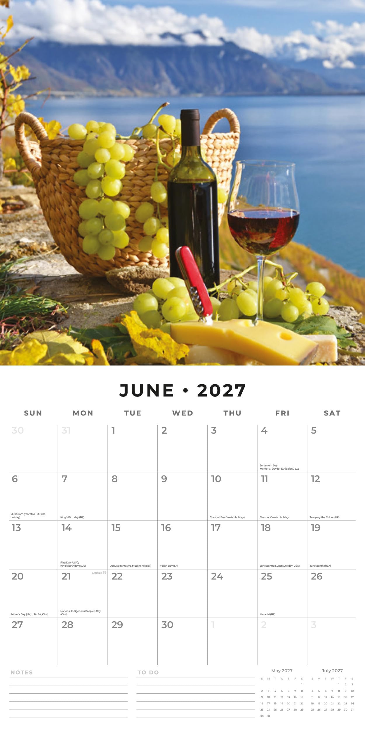 Red Robin 2027 Zen Monthly Wall Calendar | 12" x 12"