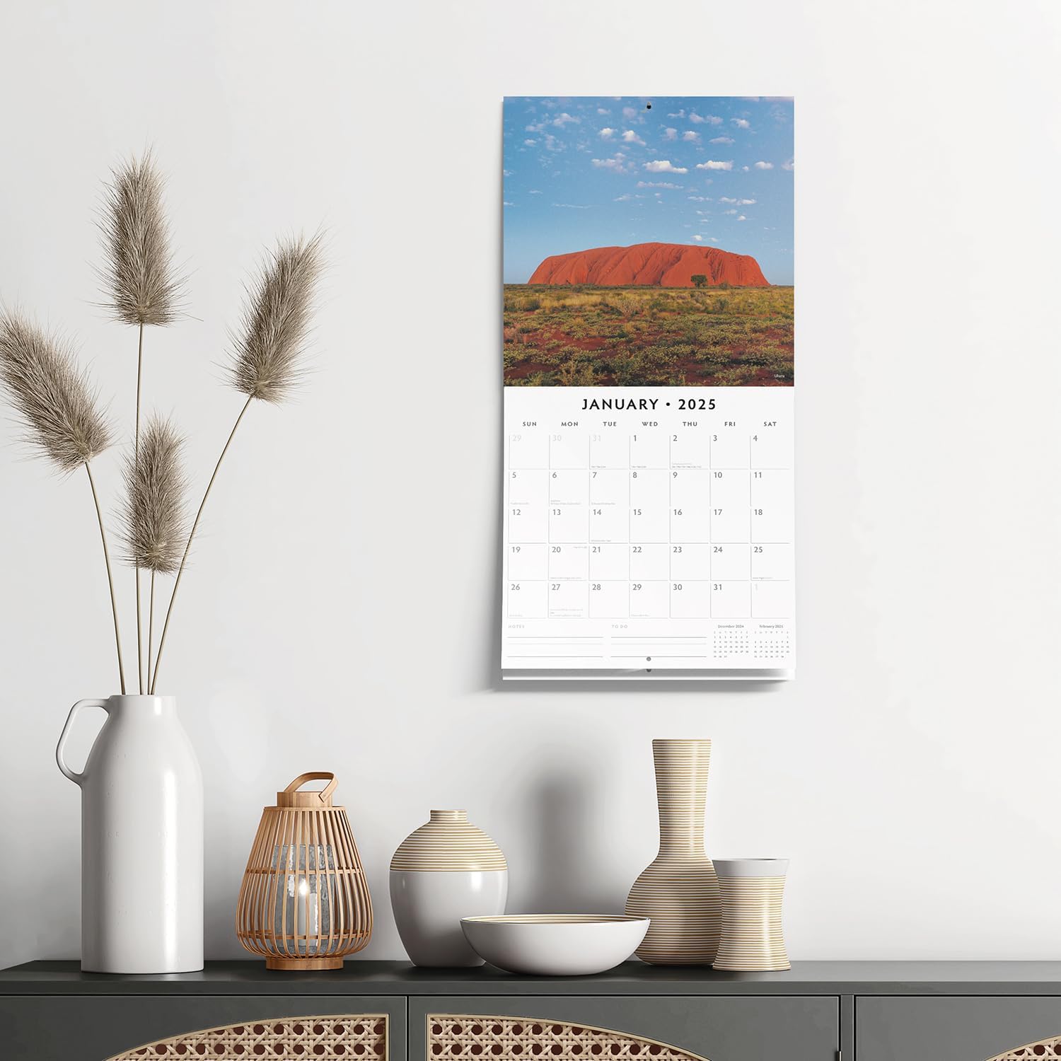 Red Robin 2025 Landmarks of Australia Monthly Wall Calendar | 12" x 24" Open | Premium Thick & Sturdy Paper | Hangable 12 Month Calendar | Plastic Free | 4 Month Transition Page for 2024