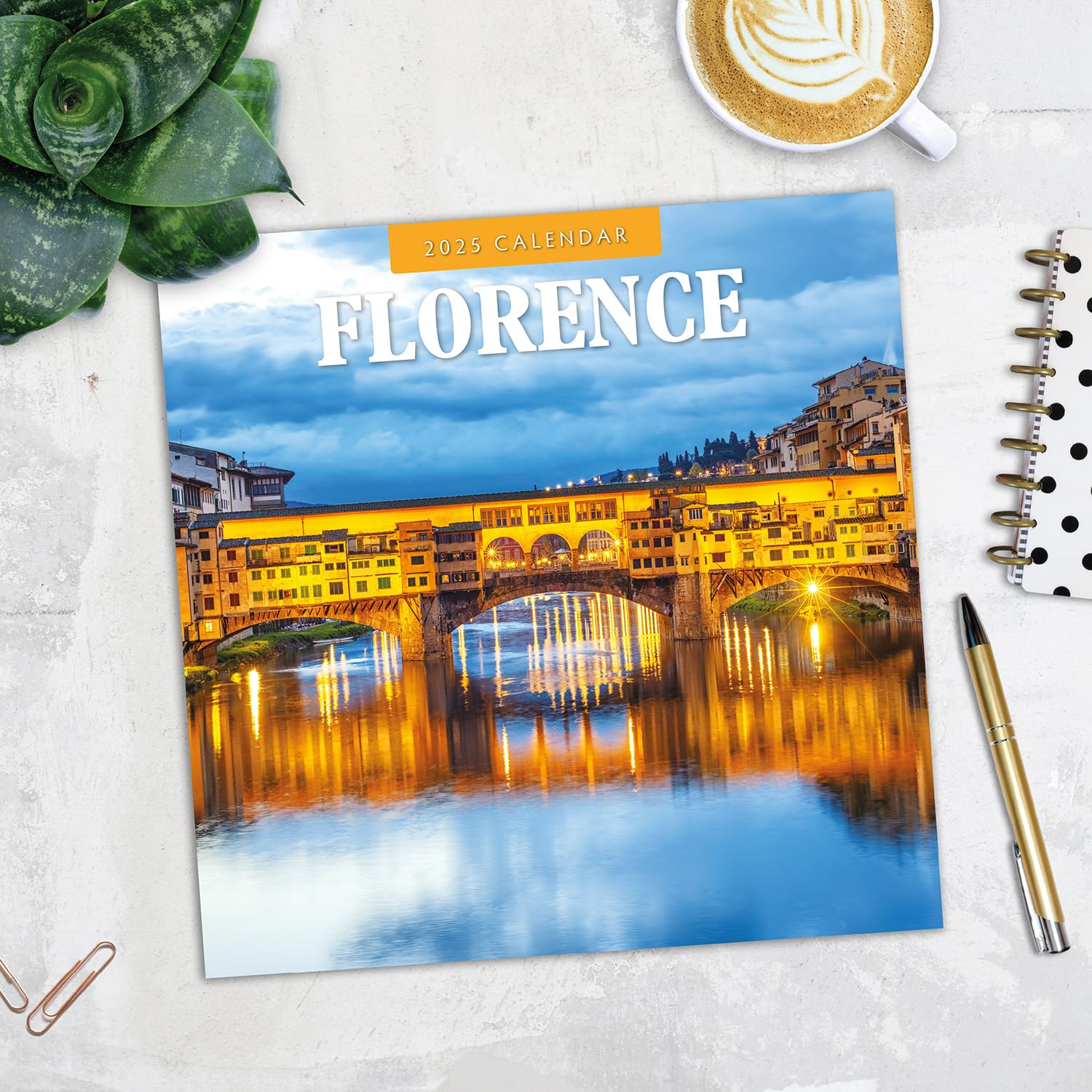 Red Robin 2025 Florence Monthly Wall Calendar | 12" x 24" Open | Premium Thick & Sturdy Paper | Hangable 12 Month Calendar | Plastic Free | 4 Month Transition Page for 2024