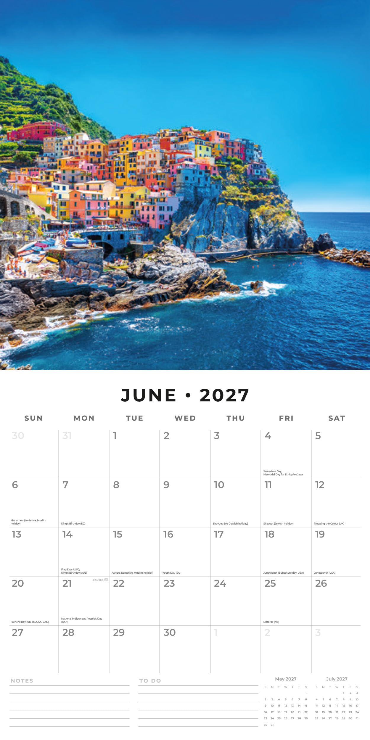 Red Robin 2027 The Caribbean Monthly Wall Calendar | 12" x 12"