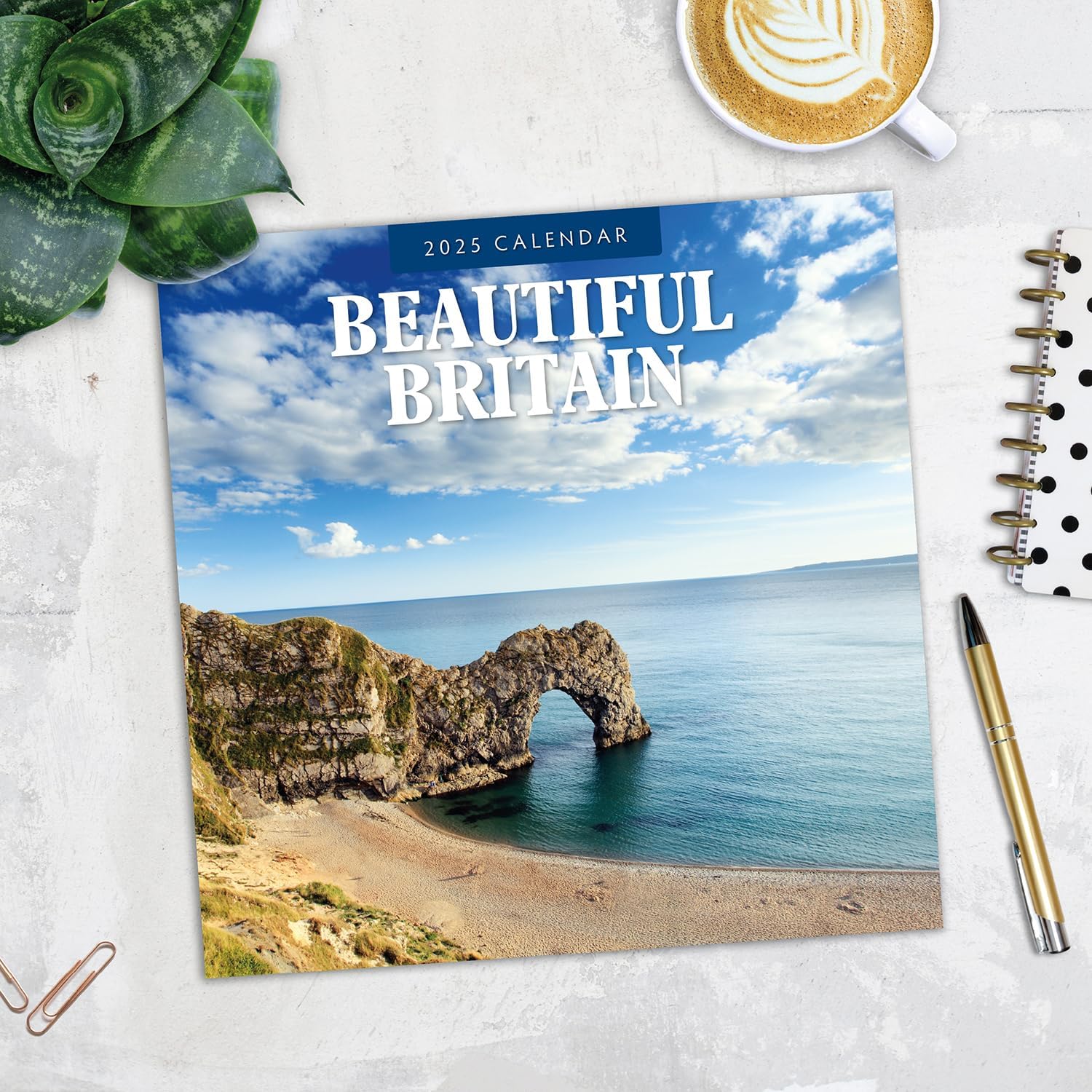 Red Robin 2025 Beautiful Britain Monthly Wall Calendar | 12" x 24" Open | Premium Thick & Sturdy Paper | Hangable 12 Month Calendar | Plastic Free | 4 Month Transition Page for 2024