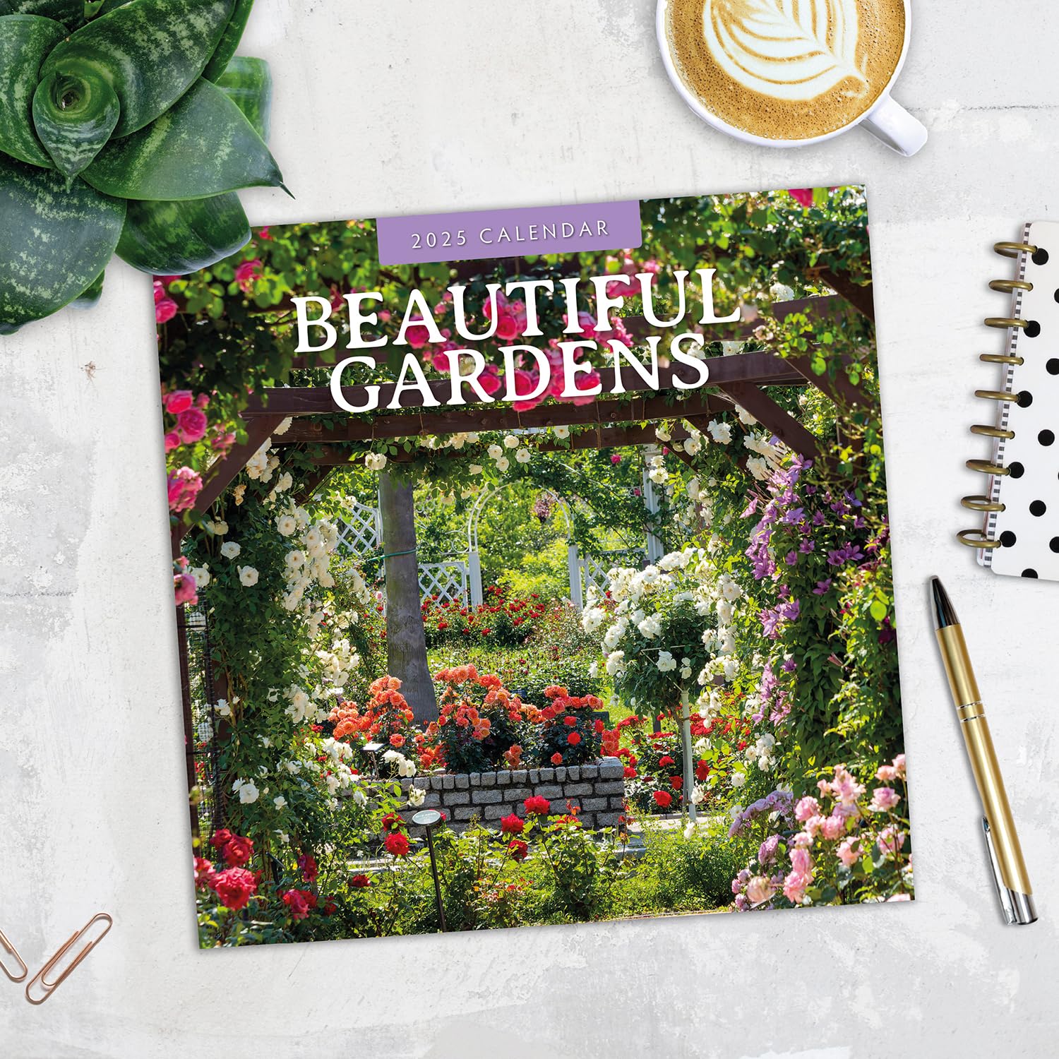 Red Robin 2025 Beautiful Gardens Monthly Wall Calendar | 12" x 24" Open | Premium Thick & Sturdy Paper | Hangable 12 Month Calendar | Plastic Free | 4 Month Transition Page for 2024