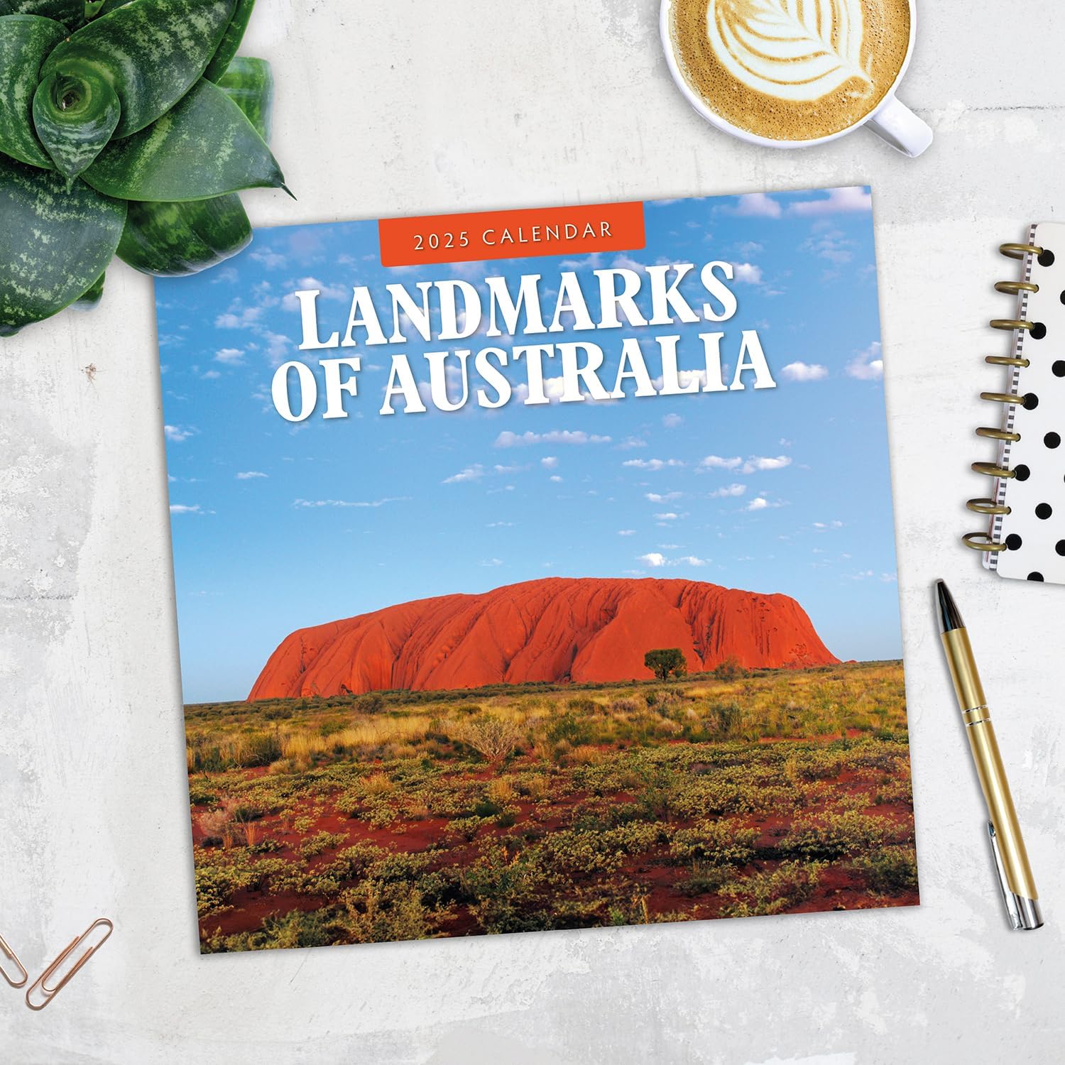 Red Robin 2025 Landmarks of Australia Monthly Wall Calendar | 12" x 24" Open | Premium Thick & Sturdy Paper | Hangable 12 Month Calendar | Plastic Free | 4 Month Transition Page for 2024