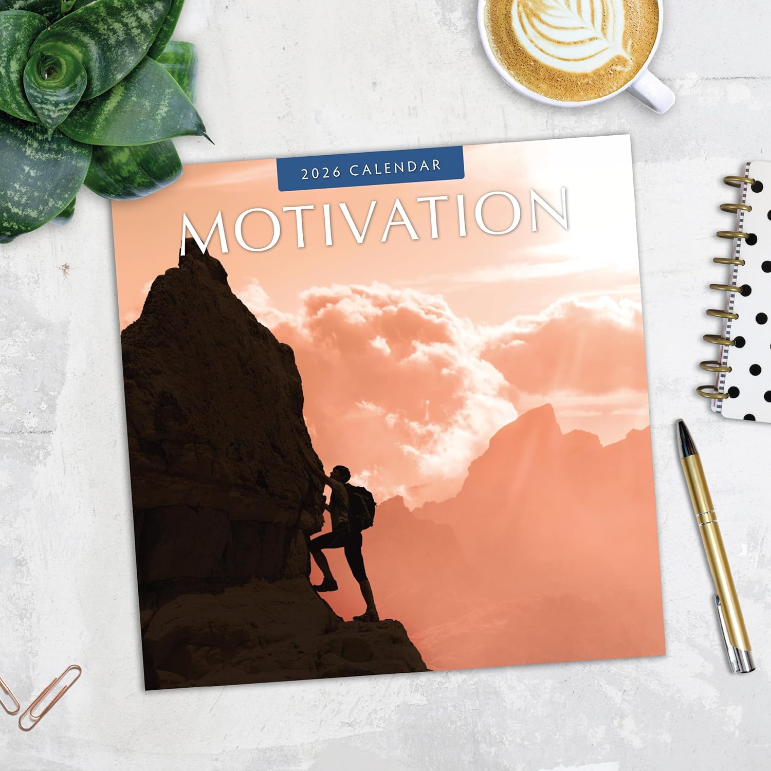 Red Robin 2026 Motivation Monthly Wall Calendar | 12" x 24" Open | Premium Thick & Sturdy Paper | Hangable 12 Month Calendar | Lined Notes & To Do Area | Vivid Images | Plastic Free