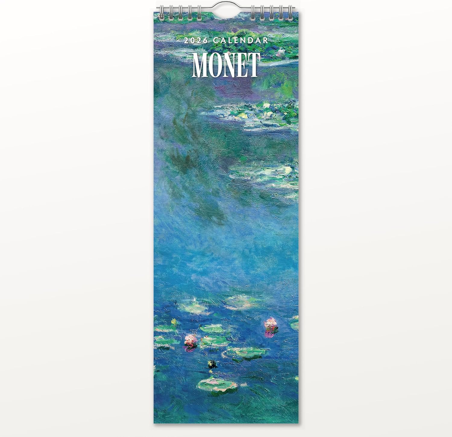 Red Robin 2026 Monet Monthly Slim Calendar | 6" x 16" Open | Premium Thick & Sturdy Paper | Tall Hangable 12 Month Calendar | Vivid Images | Plastic Free | Wire Spiral