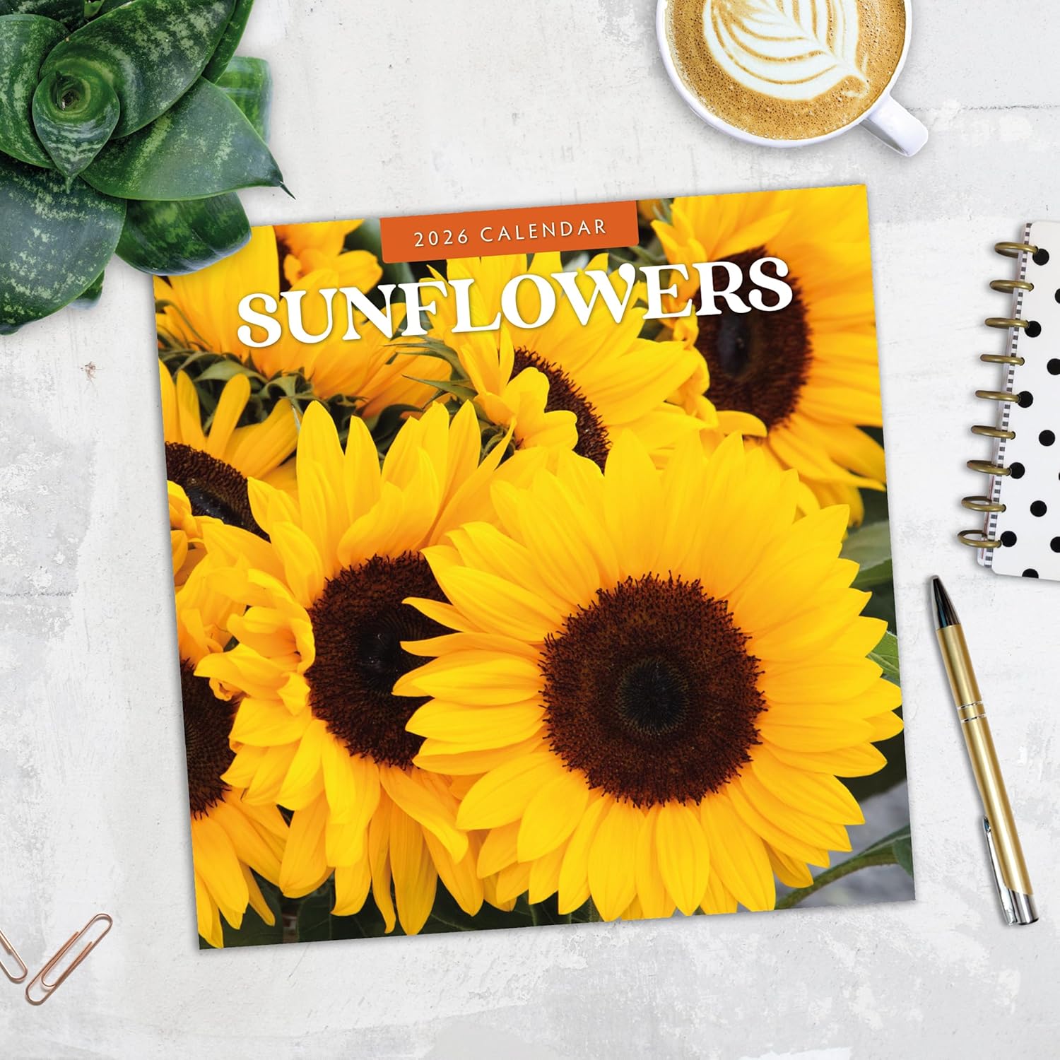 Red Robin 2026 Sunflowers Monthly Wall Calendar | 12" x 24" Open | Premium Thick & Sturdy Paper | Hangable 12 Month Calendar | Lined Notes & To Do Area | Vivid Images | Plastic Free