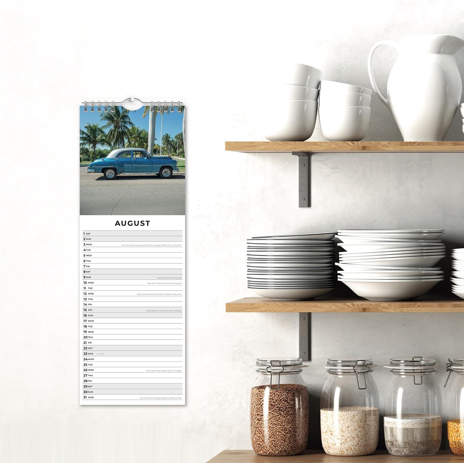 Red Robin 2026 American Classics Monthly Slim Calendar | 6" x 16" Open | Premium Thick & Sturdy Paper | Tall Hangable 12 Month Calendar | Vivid Images | Plastic Free | Wire Spiral