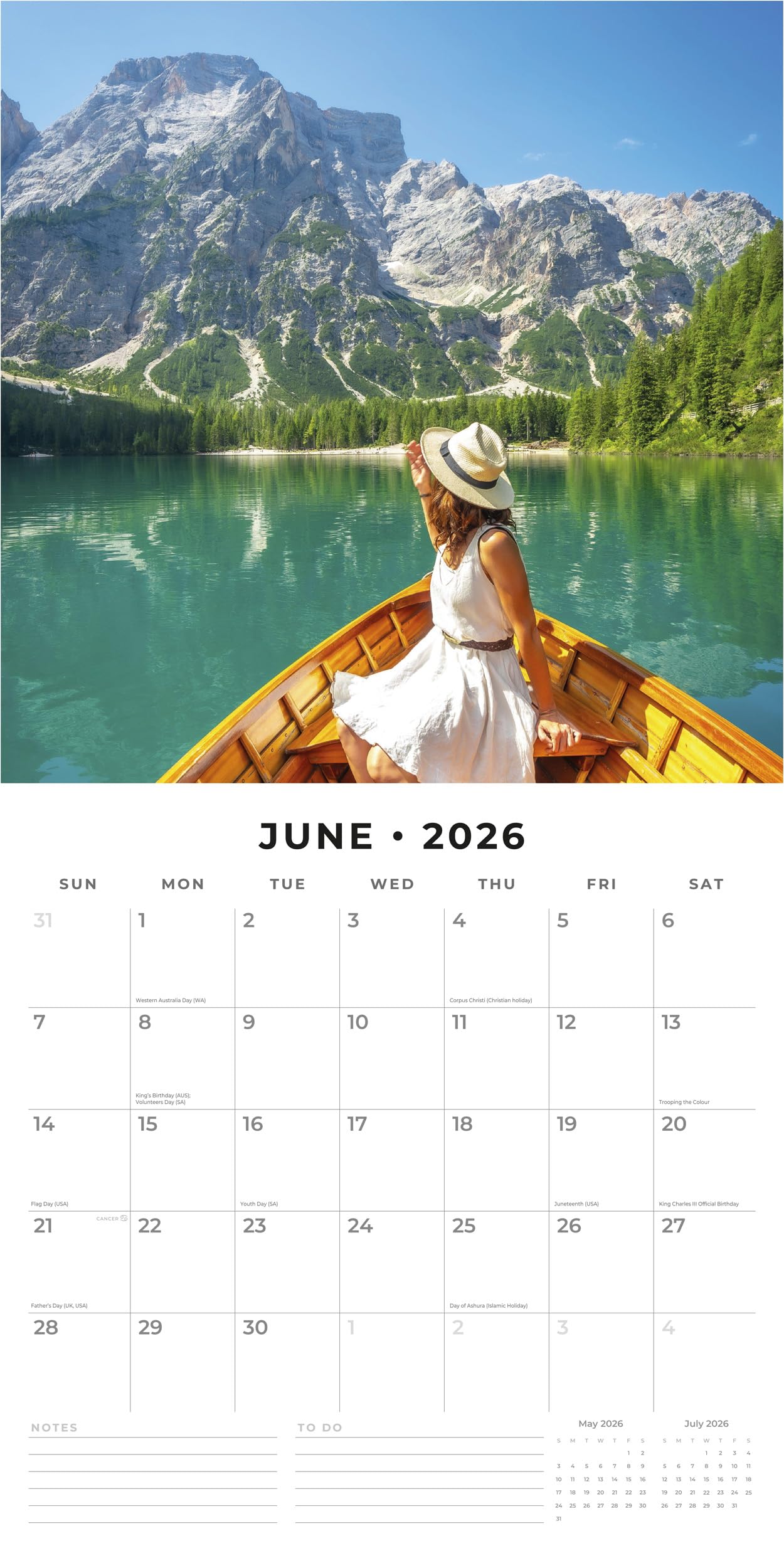 Red Robin 2027 Zen Monthly Wall Calendar | 12" x 12"