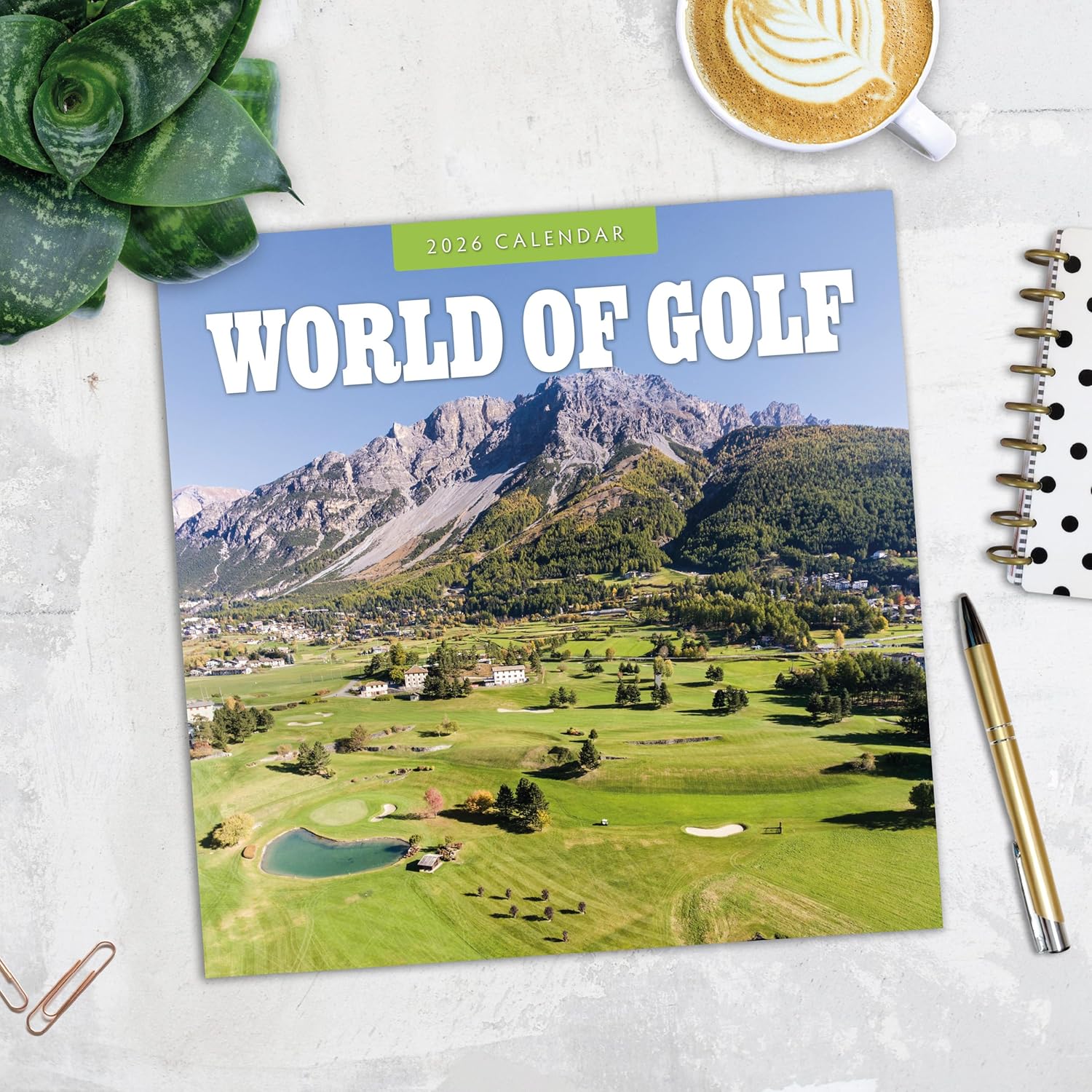 Red Robin 2026 World of Golf Monthly Wall Calendar | 12" x 24" Open | Premium Thick & Sturdy Paper | Hangable 12 Month Calendar | Lined Notes & To Do Area | Vivid Images | Plastic Free
