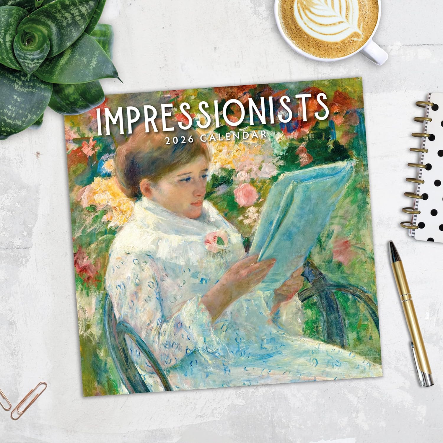 Red Robin 2026 Impressionists Monthly Wall Calendar | 12" x 24" Open | Premium Thick & Sturdy Paper | Hangable 12 Month Calendar | Lined Notes & To Do Area | Vivid Images | Plastic Free