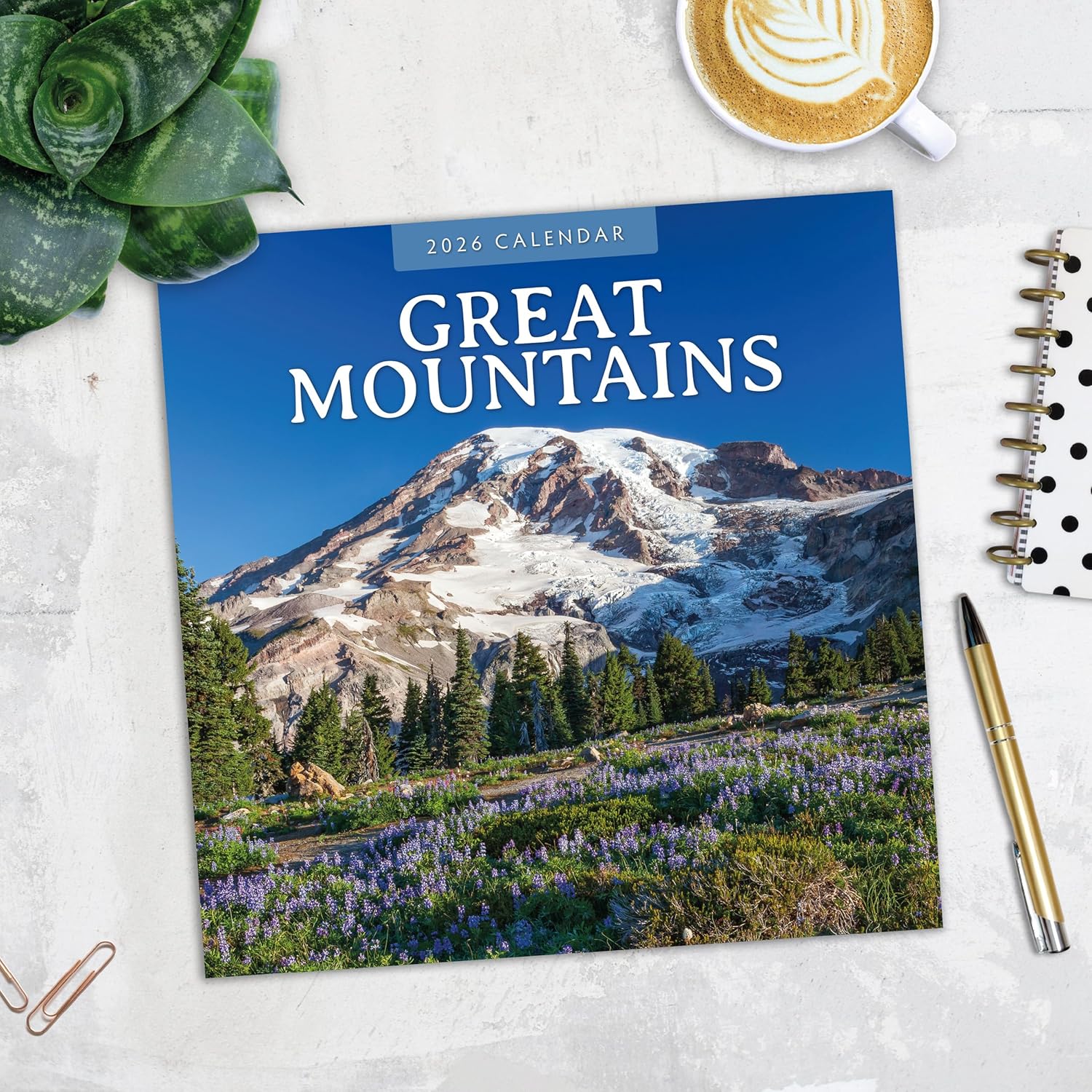 Red Robin 2026 Great Mountains Monthly Wall Calendar | 12" x 24" Open | Premium Thick & Sturdy Paper | Hangable 12 Month Calendar | Lined Notes & To Do Area | Vivid Images | Plastic Free