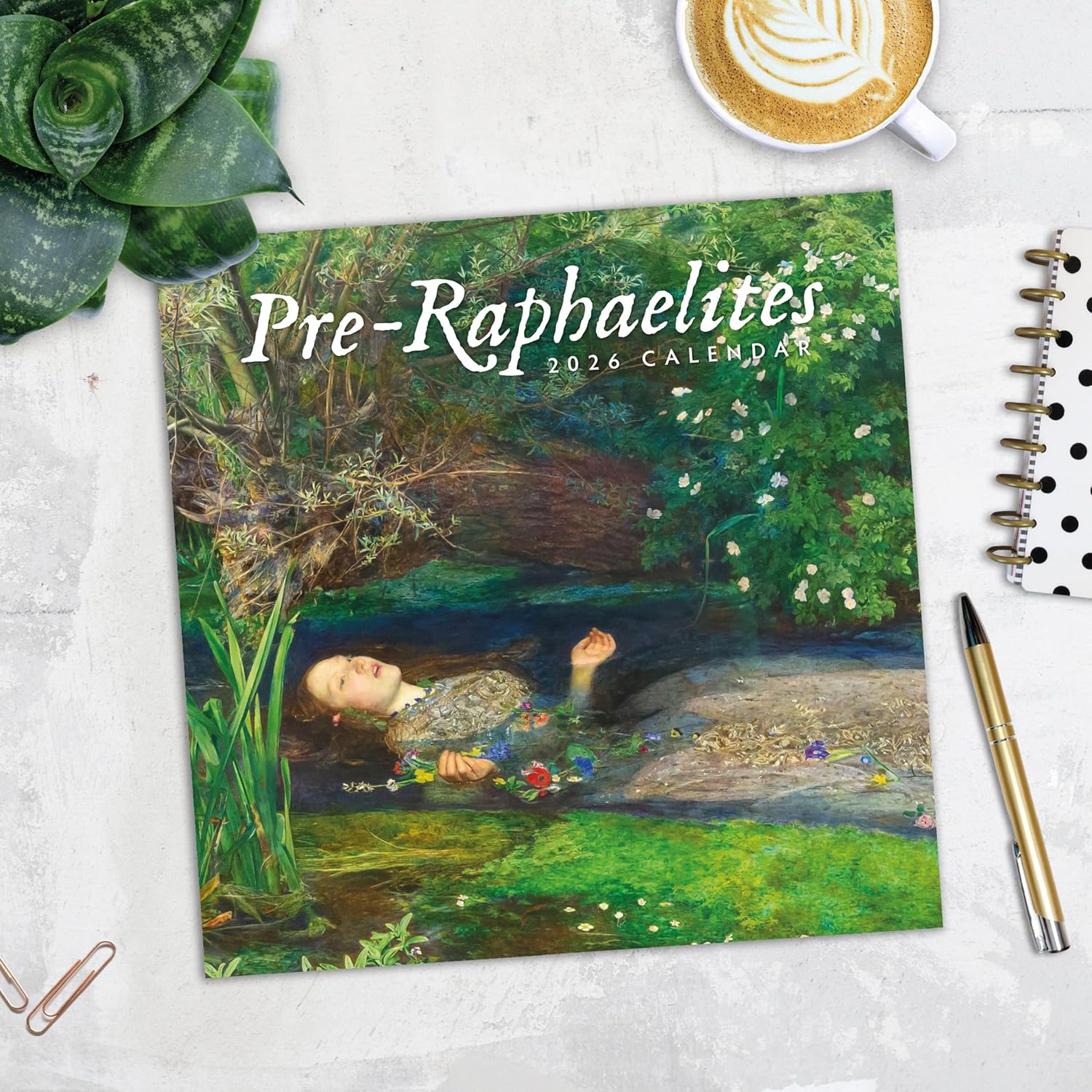 Red Robin 2026 Pre-Raphaelites Monthly Wall Calendar | 12" x 24" Open | Premium Thick & Sturdy Paper | Hangable 12 Month Calendar | Lined Notes & To Do Area | Vivid Images | Plastic Free