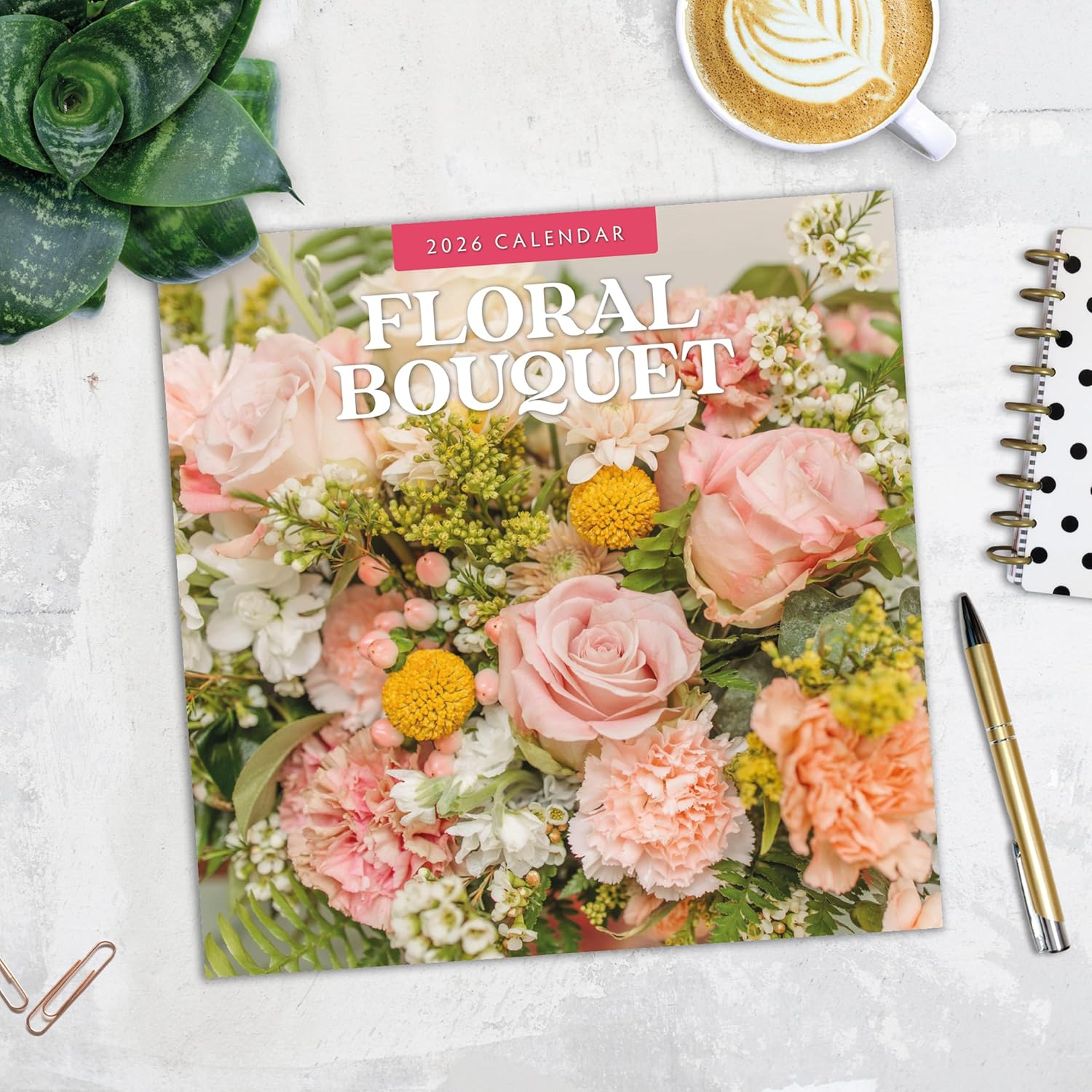 Red Robin 2026 Floral Bouquet Monthly Wall Calendar | 12" x 24" Open | Premium Thick & Sturdy Paper | Hangable 12 Month Calendar | Lined Notes & To Do Area | Vivid Images | Plastic Free