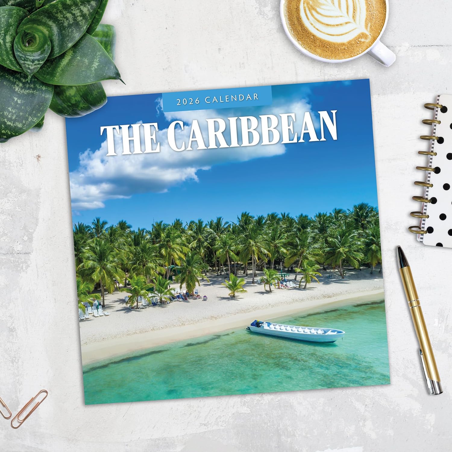 Red Robin 2026 Caribbean Monthly Wall Calendar | 12" x 24" Open | Premium Thick & Sturdy Paper | Hangable 12 Month Calendar | Lined Notes & To Do Area | Vivid Images | Plastic Free