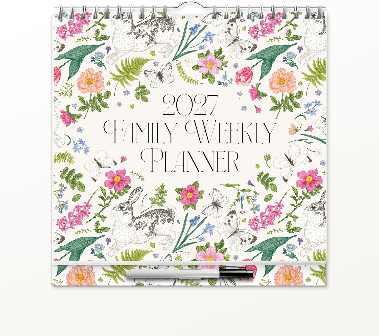 Red Robin 2027 Weekly Family Planner with Pen | 12" x 12"