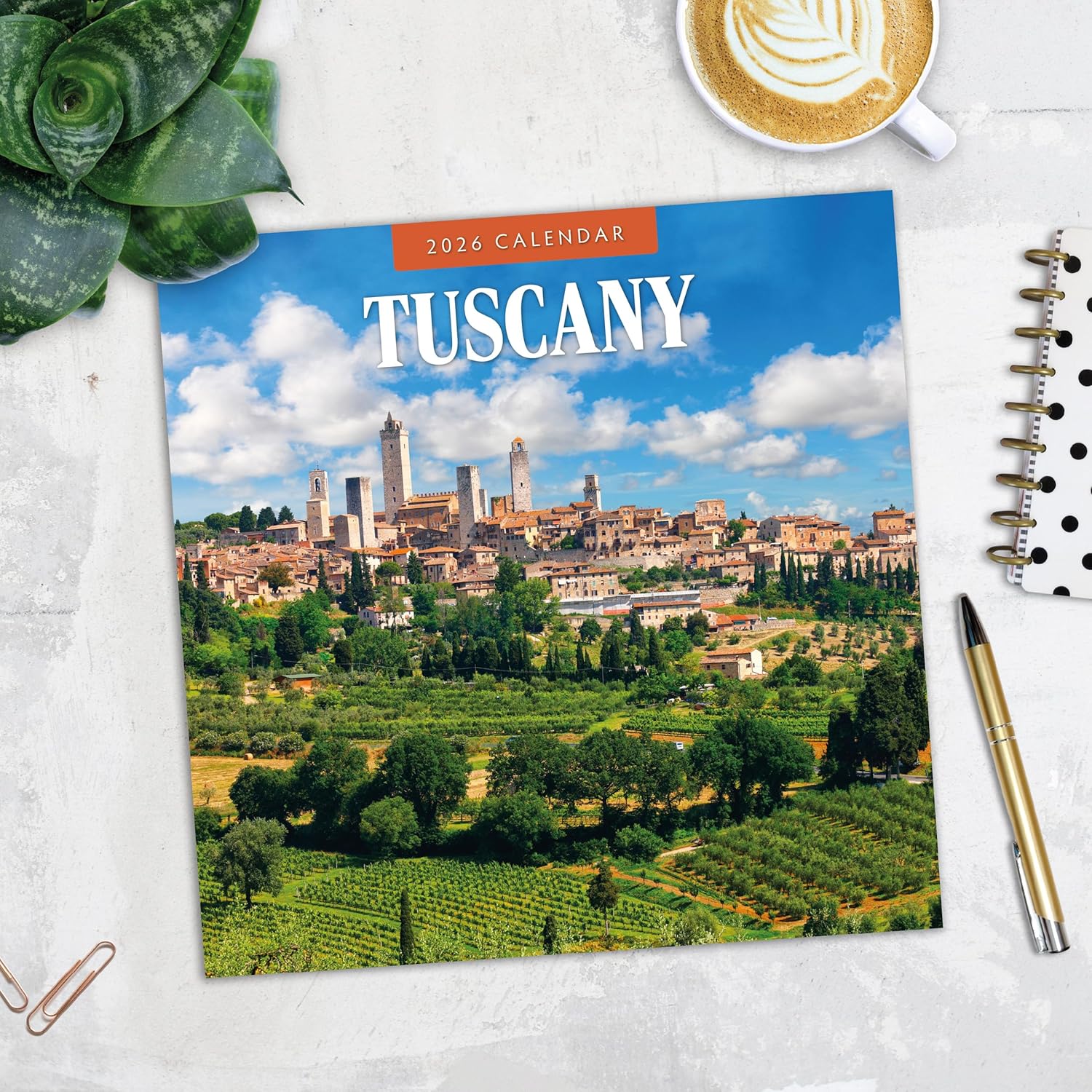 Red Robin 2026 Tuscany Monthly Wall Calendar | 12" x 24" Open | Premium Thick & Sturdy Paper | Hangable 12 Month Calendar | Lined Notes & To Do Area | Vivid Images | Plastic Free