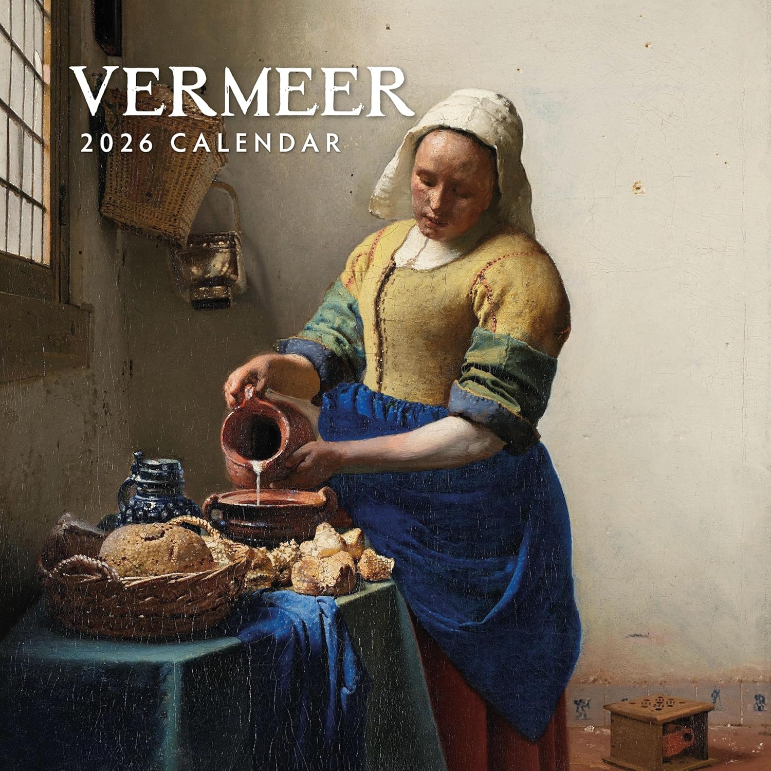 Red Robin 2026 Vermeer Monthly Wall Calendar | 12" x 24" Open | Premium Thick & Sturdy Paper | Hangable 12 Month Calendar | Lined Notes & To Do Area | Vivid Images | Plastic Free