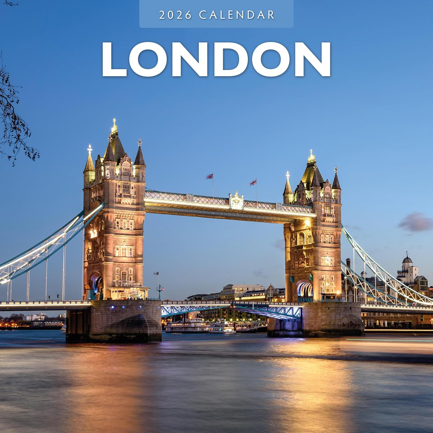 Red Robin 2026 London Monthly Wall Calendar | 12" x 24" Open | Premium Thick & Sturdy Paper | Hangable 12 Month Calendar | Lined Notes & To Do Area | Vivid Images | Plastic Free