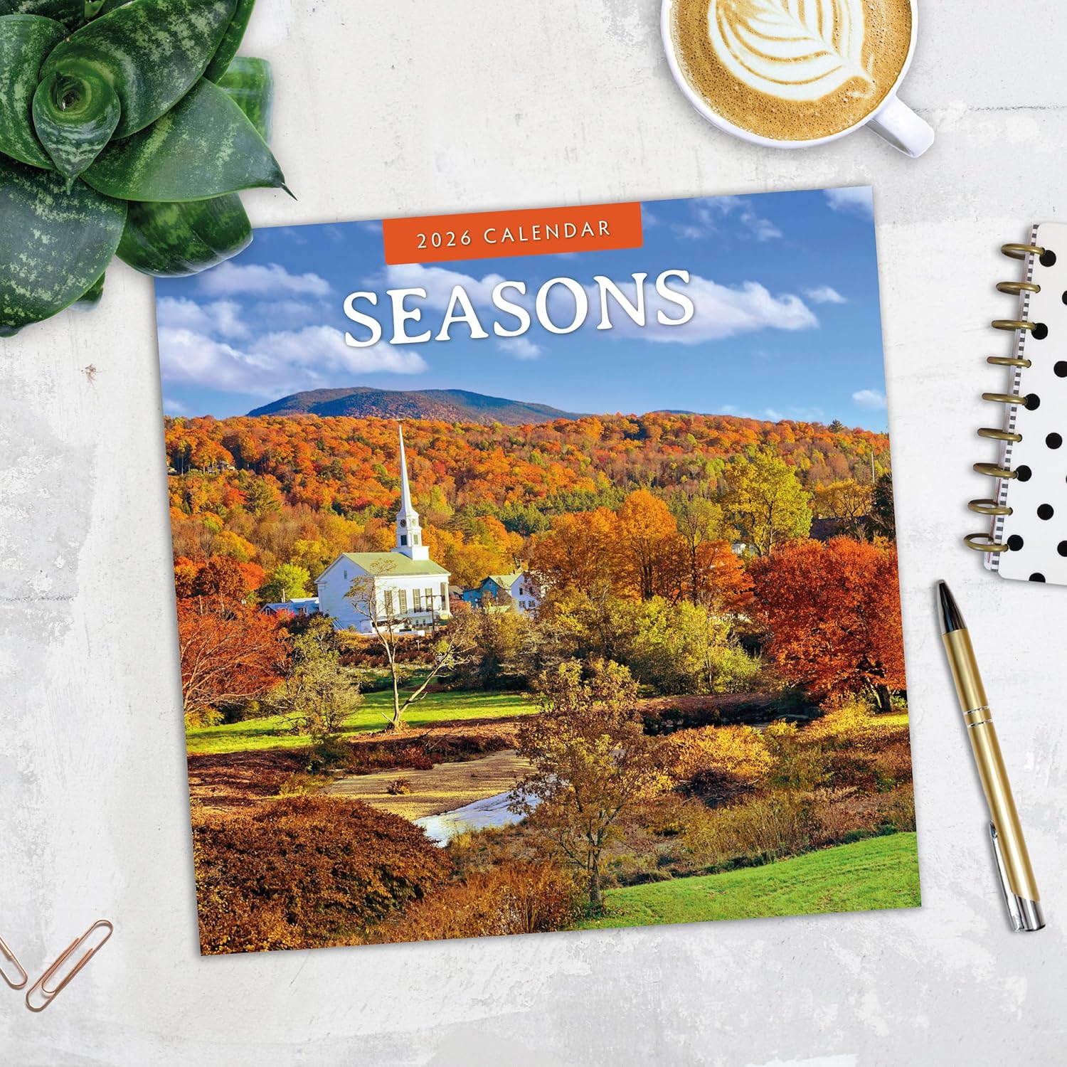 Red Robin 2026 Seasons Monthly Wall Calendar | 12" x 24" Open | Premium Thick & Sturdy Paper | Hangable 12 Month Calendar | Lined Notes & To Do Area | Vivid Images | Plastic Free