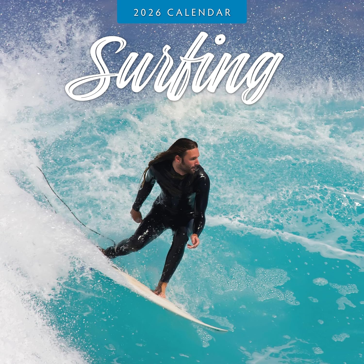 Red Robin 2026 Surfing Monthly Wall Calendar | 12" x 24" Open | Premium Thick & Sturdy Paper | Hangable 12 Month Calendar | Lined Notes & To Do Area | Vivid Images | Plastic Free