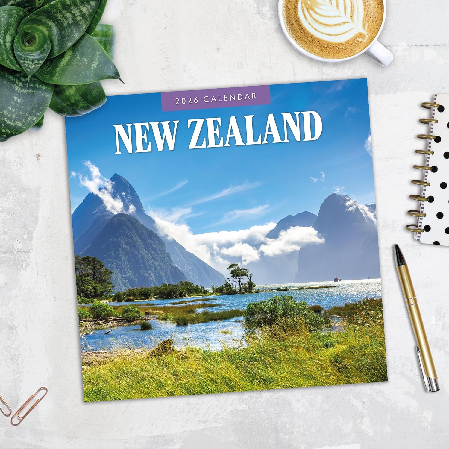 Red Robin 2026 New Zealand Monthly Wall Calendar | 12" x 24" Open | Premium Thick & Sturdy Paper | Hangable 12 Month Calendar | Lined Notes & To Do Area | Vivid Images | Plastic Free