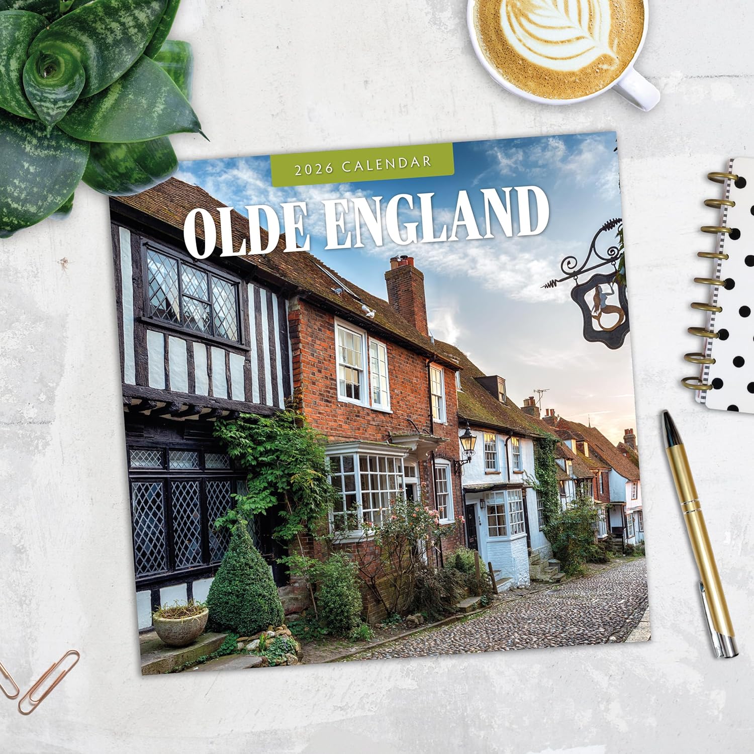 Red Robin 2026 Olde England Monthly Wall Calendar | 12" x 24" Open | Premium Thick & Sturdy Paper | Hangable 12 Month Calendar | Lined Notes & To Do Area | Vivid Images | Plastic Free