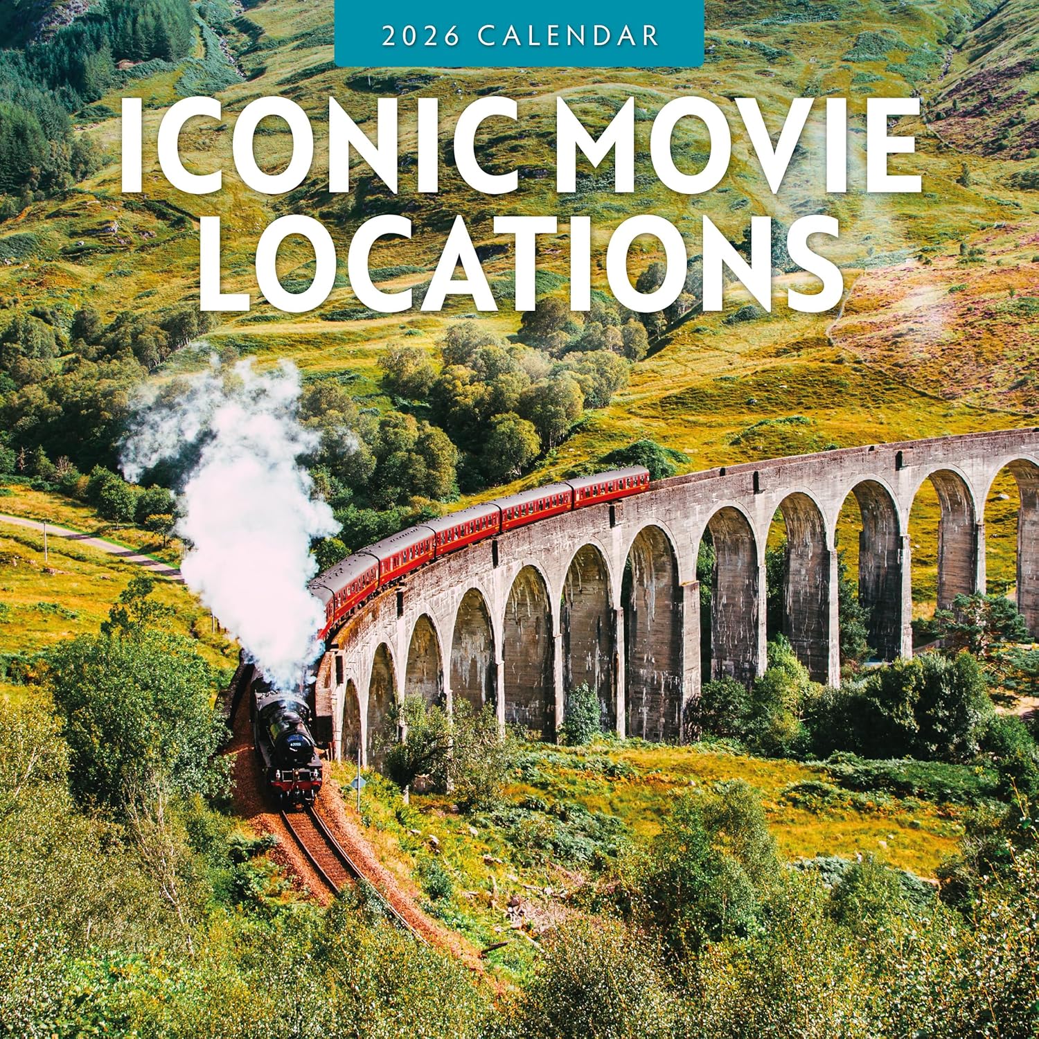 Red Robin 2026 Iconic Movie Locations Monthly Wall Calendar | 12" x 24" Open | Premium Thick & Sturdy Paper | Hangable 12 Month Calendar | Lined Notes & To Do Area | Vivid Images | Plastic Free