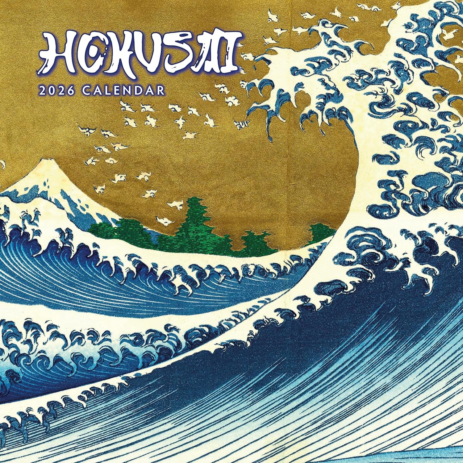 Red Robin 2026 Hokusai Monthly Wall Calendar | 12" x 24" Open | Premium Thick & Sturdy Paper | Hangable 12 Month Calendar | Lined Notes & To Do Area | Vivid Images | Plastic Free