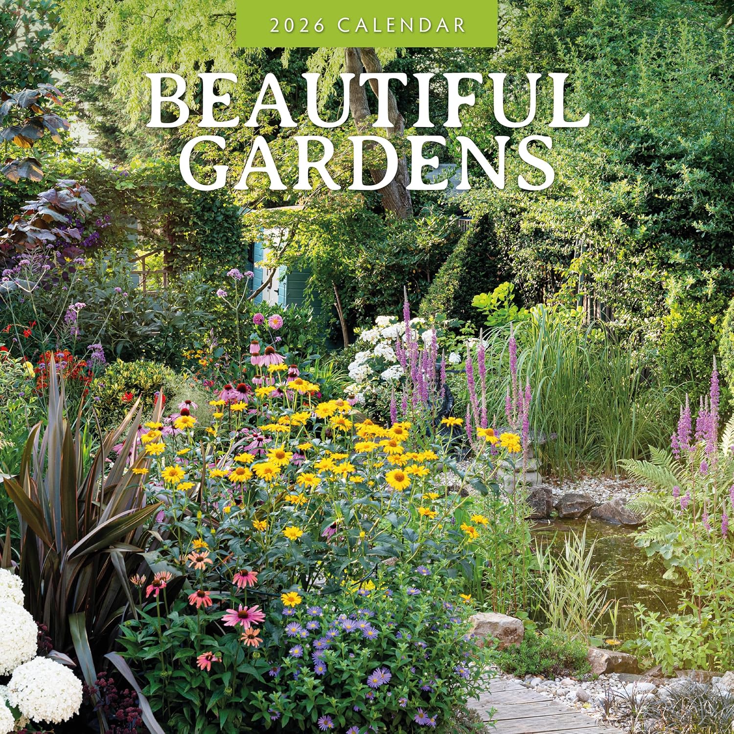 Red Robin 2026 Beautiful Gardens Monthly Wall Calendar | 12" x 24" Open | Premium Thick & Sturdy Paper | Hangable 12 Month Calendar | Lined Notes & To Do Area | Vivid Images | Plastic Free