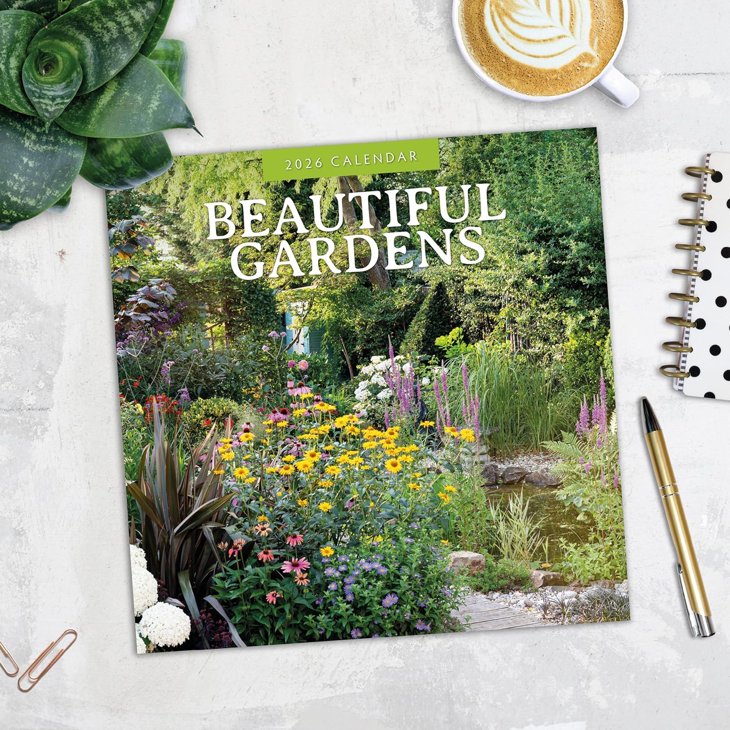 Red Robin 2026 Beautiful Gardens Monthly Wall Calendar | 12" x 24" Open | Premium Thick & Sturdy Paper | Hangable 12 Month Calendar | Lined Notes & To Do Area | Vivid Images | Plastic Free
