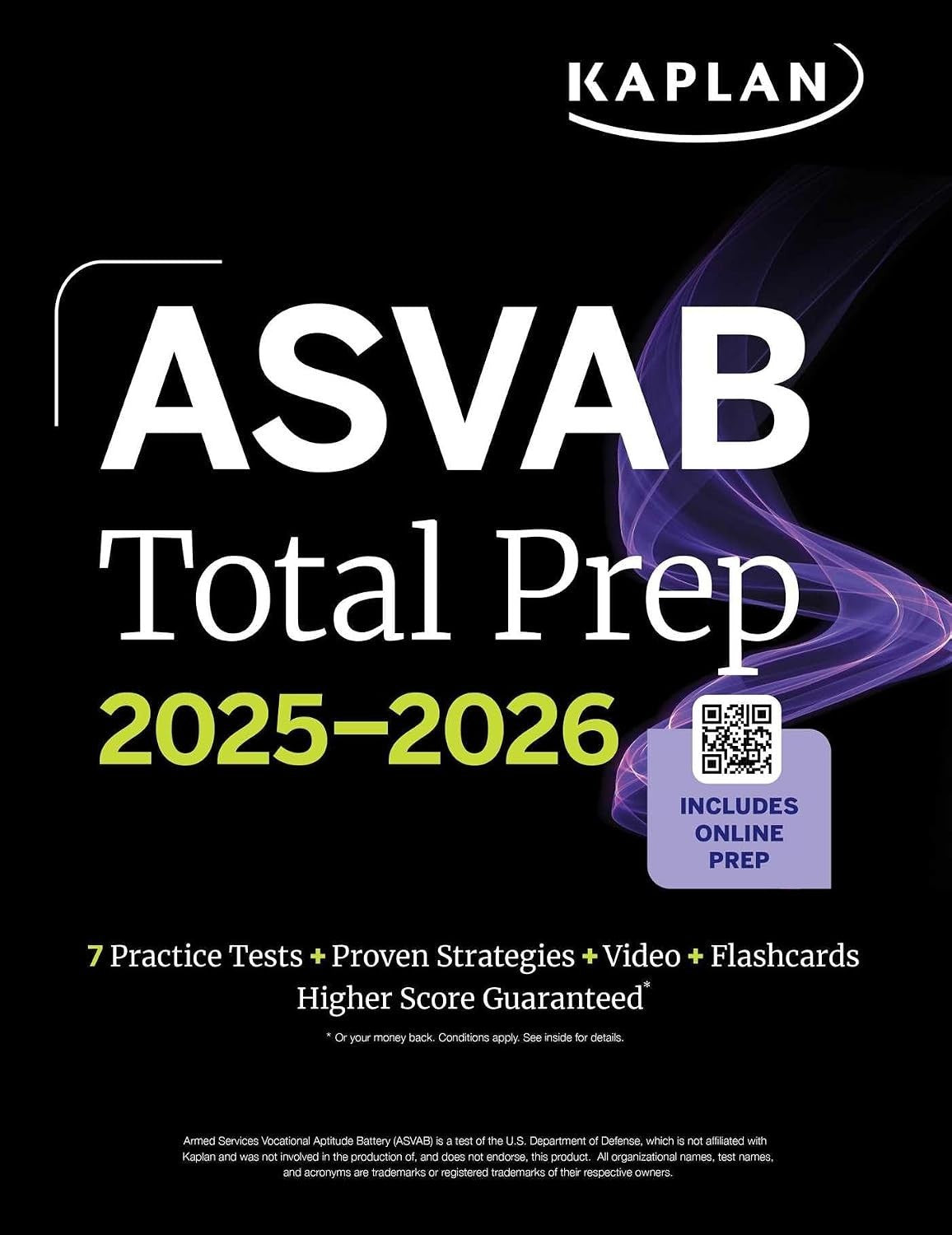NEW ASVAB Total Prep 2025-2026 Kaplan Test Prep Paperback